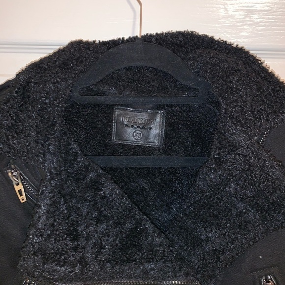 Blank NYC Faux Leather Shearling Moto Jacket - Picture 4 of 9